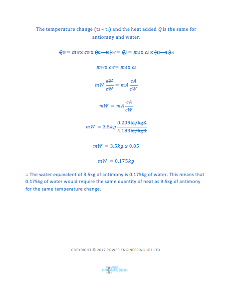 How to Solve Water Equivalent Calculations (Derived Formula) 1